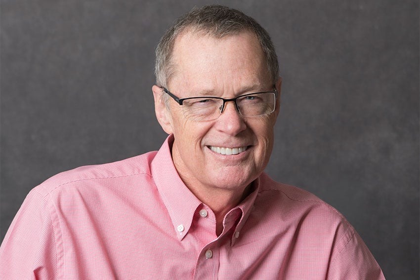 mature man shows off his smile