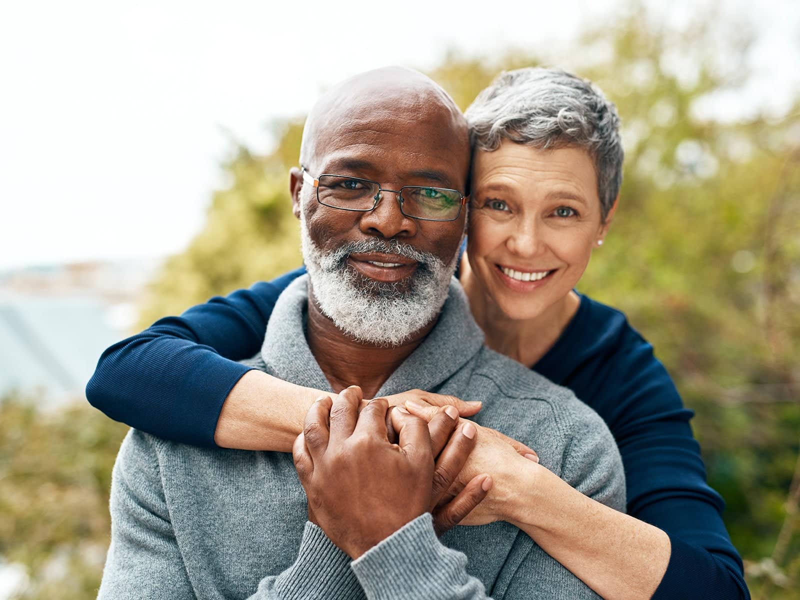 Mature couple smiling