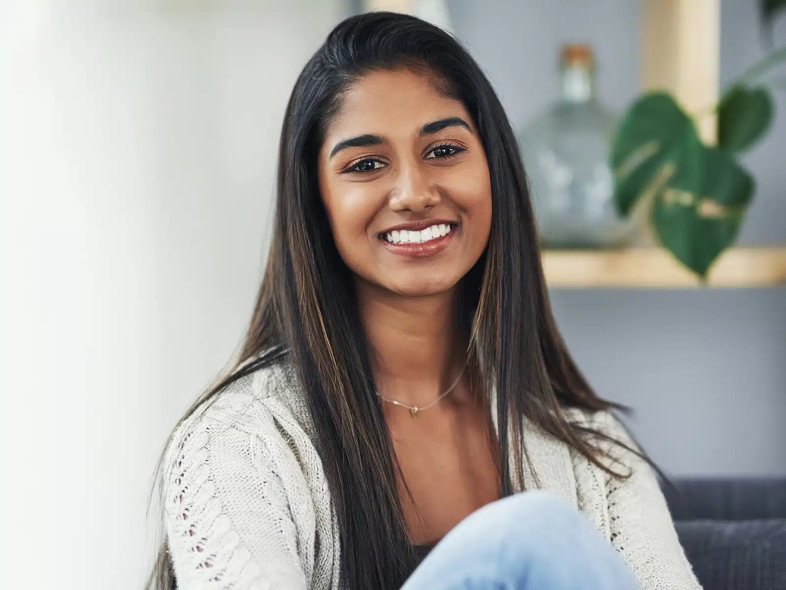 Young beautiful woman smiling